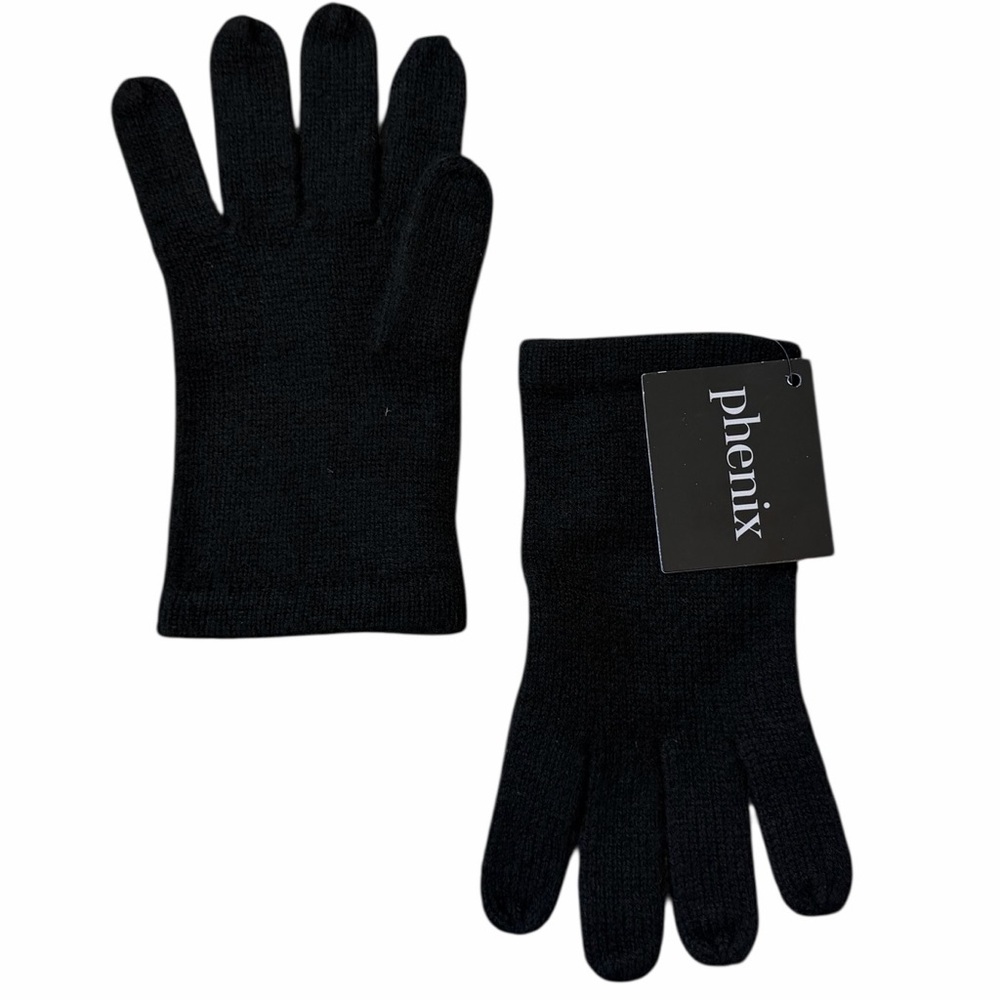 Phenix Women's Black Cashmere Gloves- NWT!